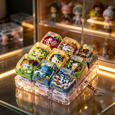 Handmade Pokemon artisan keycaps,White,Gold,Purple Gengar,Sylveon,Charizard
