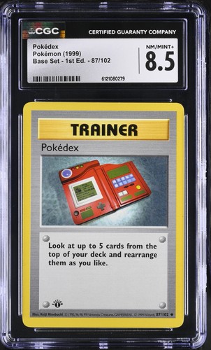 Pokédex (1st Edition) graded CGC 8.5 for sale on eBay