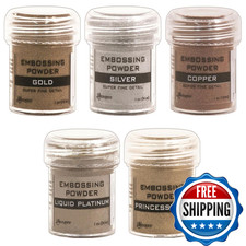 Ranger - Heat Embossing Powder For Cardmaking - Metallic - Gold Silver Platinum