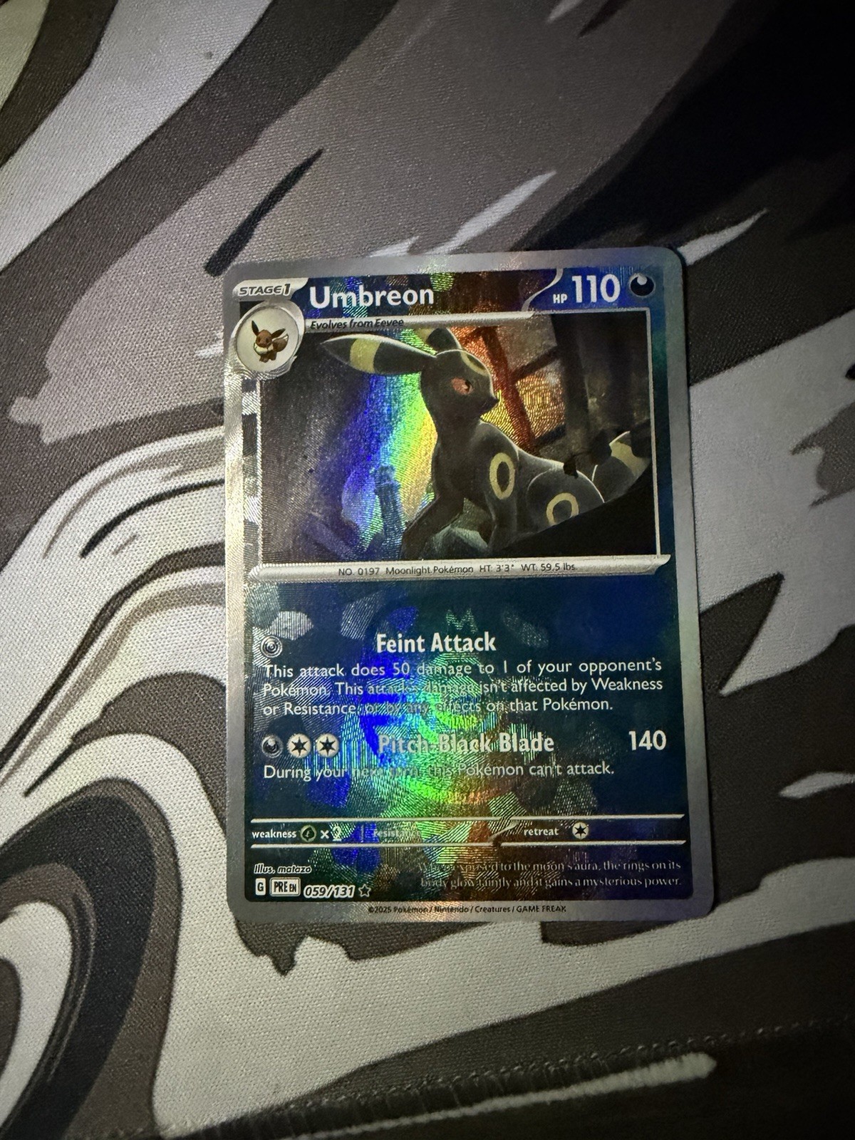 Pokémon Umbreon Masterball Rare Card Sv: Prismatic Evolutions 059/131 English NM