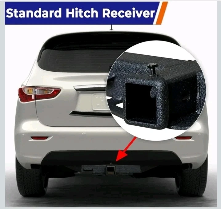 Enganche de remolque Clase 3 Negro Compatible con Infiniti QX60 2014-2021,... Foto 4 de 4