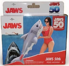 Big Mouth JAWS 50th Anniversary Inflatable Shark Pool Noodle Float LE Limited Ed