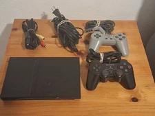 Sony PlayStation 2 Slim PS2 SCPH-700012 Console System Bundle W/ 7 Games Tested