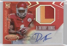 2014 Certified Freshman Fabric Mirror Signatures Red De'Anthony Thomas Auto 0v1