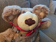 Vintage Furskins Teddy Bear Plush Stuffed Animal Xavier Roberts 22" Overalls