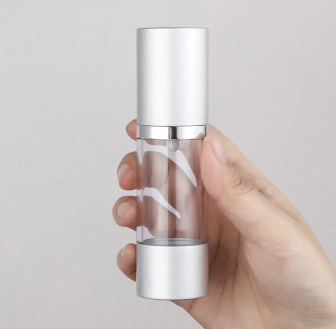Airless Pump Bottles, Cream/Shampoo/Makeup Containers, Travel Size! 3x$15