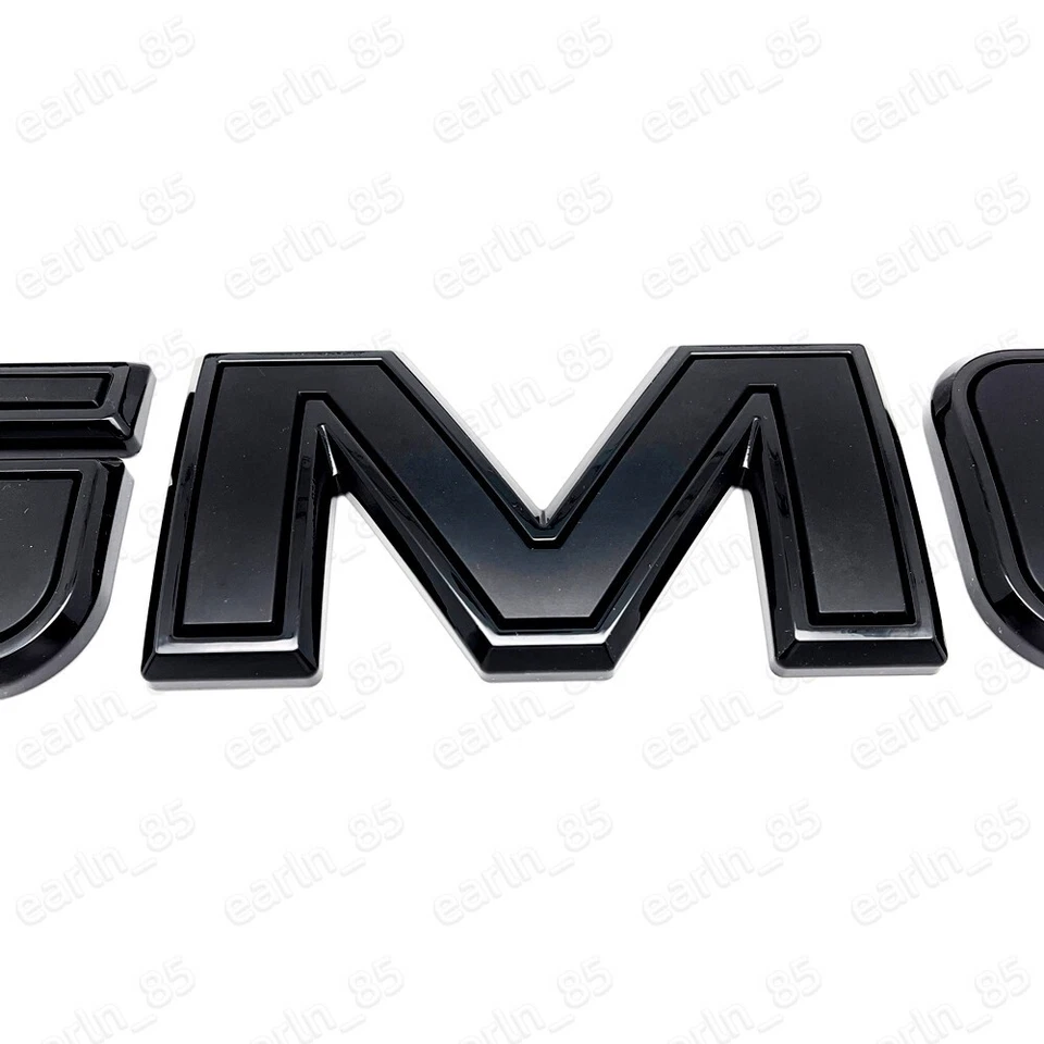 NEW Front & Rear Emblem Black kit For 2019 - 2025 GMC Sierra 1500 2500HD 3500HD - Image 4 of 4