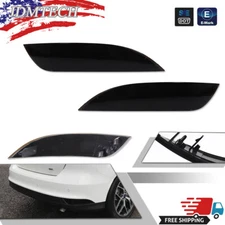 LH & RH Side Smoked Rear Bumper Reflector Panels For 15-18 Ford Focus Hatchback