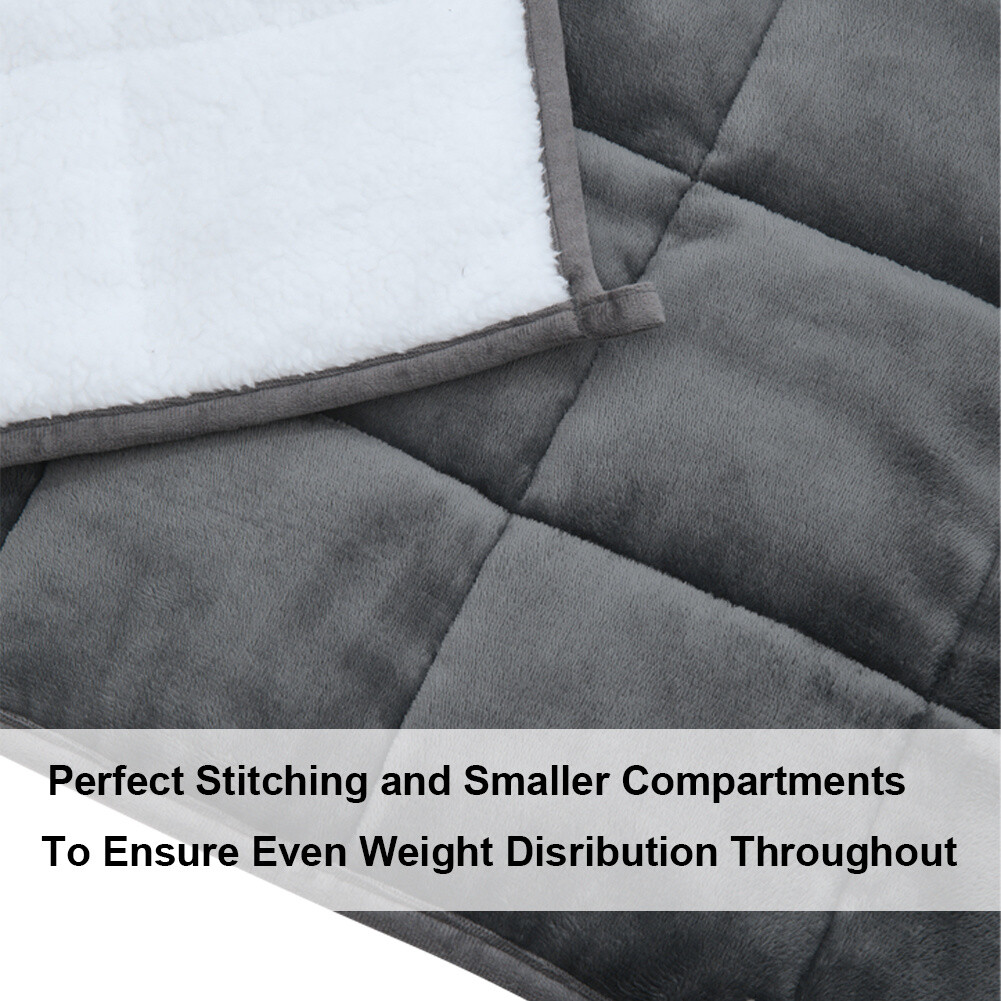 7.7lb25lb Heavy Sherpa Fleece Blanket Soft Warm Bed Sofa Throw