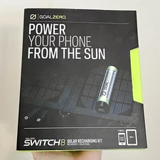Goal Zero Switch 8 Solar Recharging Kit Recharger And Solar Panel NEW