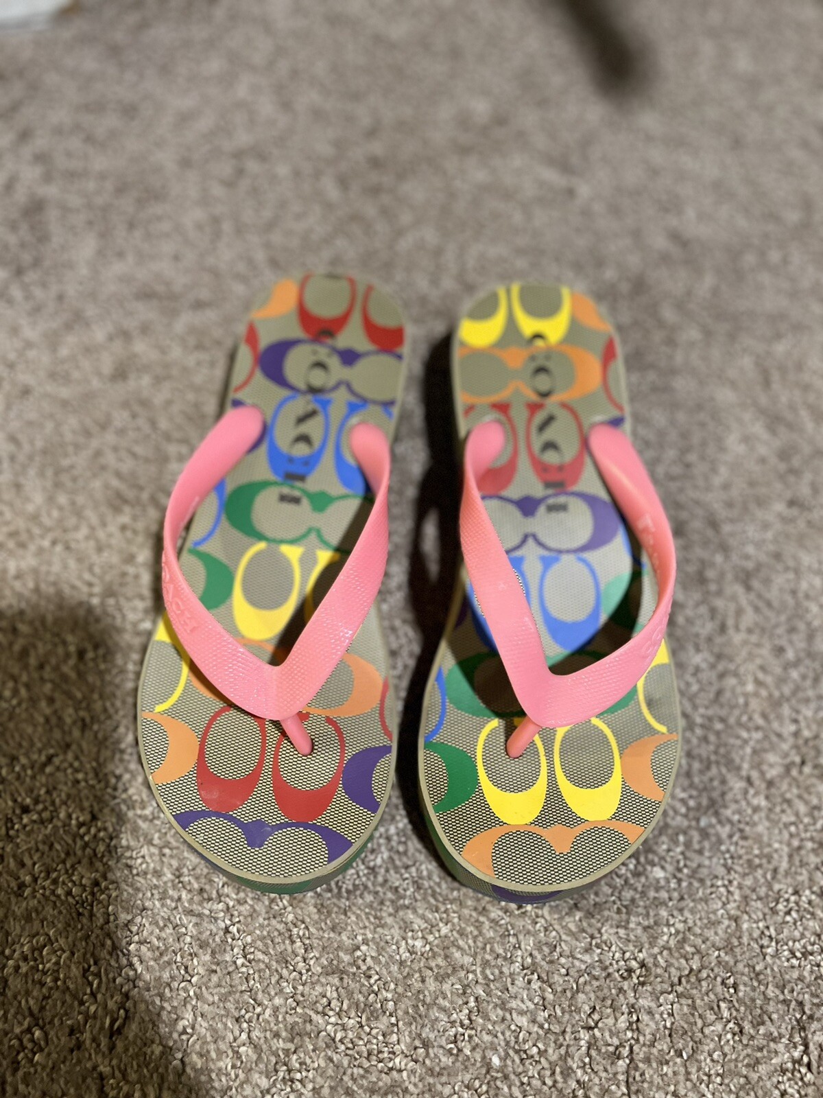 Coach Lynn Signature Flip Flop Women’s Platform Sanda… Gem