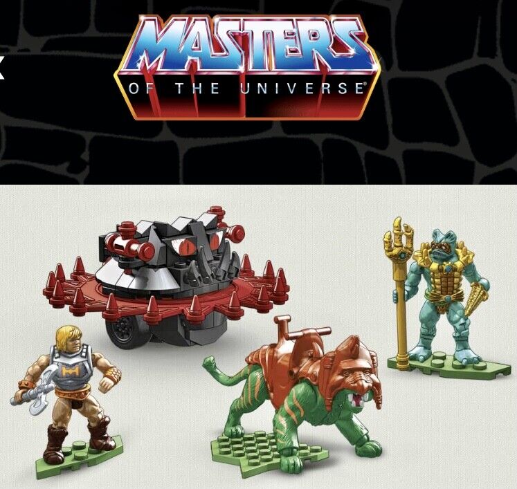 He-Man MASTERS Of The UNIVERSE Mega Construx BATTLE CAT vs ROTON MOTU ~ New!