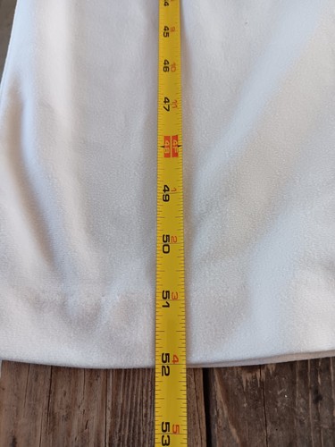 Vintage Sears Apostrophe elfenbeinfarbener leichter Velours Morgenmantel Damen klein bestickt - Bild 15 von 19
