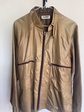 Vtg Playboy Jacket Gold Zip Up Women's Size M