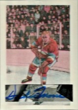 2002-03 Dickie Moore ITG Parkhurst Custom Cut Autograph Hockey Card JSA COA