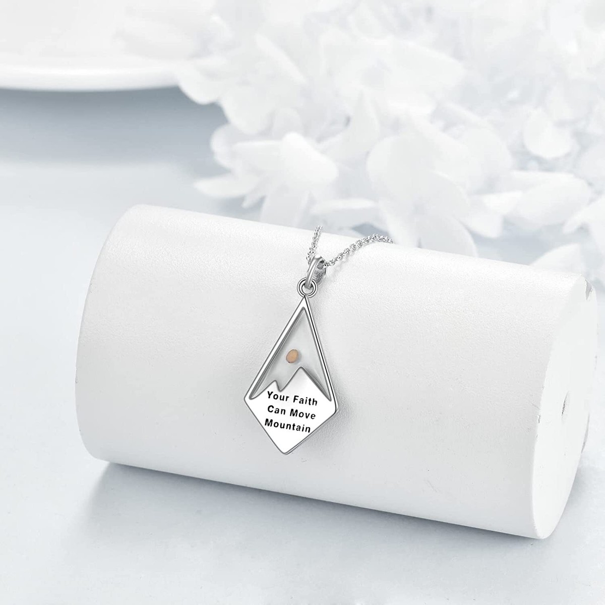 Mustard Seed Faith Christian Necklace Your Faith Can Move Mountain 925  Silver