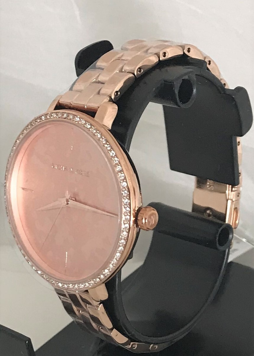 Authentic Michael Kors Ladies Charley Three-Hand Rose Gold Wrist Watch MK4400 Michael Kors Charley Three main image 4