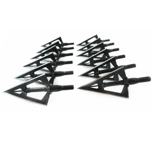 3/6/12/24/60 Stück Broadheads Jagd 3 Klingen Pfeilspitzen schwarze Spitze Stahl - Bild 9 von 11