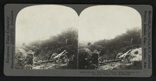 German battery of 150mm guns captured by American troops near Montf- Old Photo