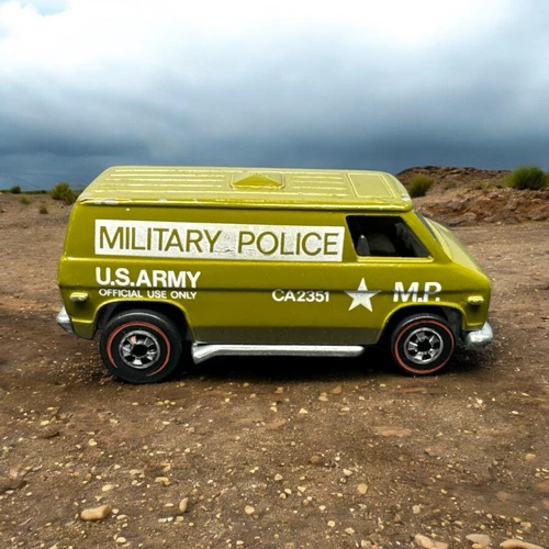 1974 Hot Wheels Red Line Flying Colors Olive U.S. Army Military Police Super Van