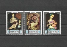 DUBAI , 1969 ,  MOTHERS DAY , SET OF 3 STAMPS  PERF , CTO/NH