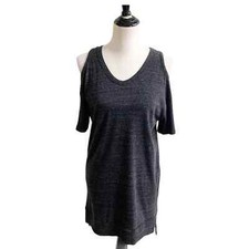 Free People Cold Shoulder Dress Charcoal Size S