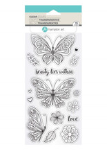 Hampton Art Clear Acrylic Stamps set Beauty Within NEW sc0778