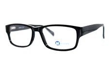 NEW MODERN OPTICAL SLICK BLACK AUTHENTIC EYEGLASSES FRAMES 54-17-145MM