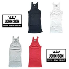 *[JOHN SON](Pack of 6)Men's G-unit Tank Top Muscle Square Cut Super Heavy Weight