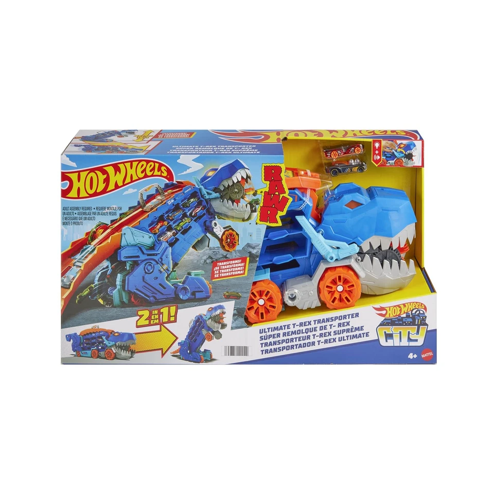 Hot Wheels Ultimate T-Rex Transporter Electronic Vehicle Storage Playset - Image 2 of 4