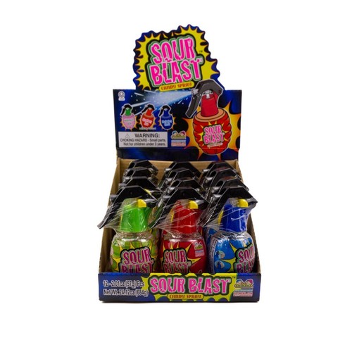 Kidsmania Sour Blast Candy Spray Grenades 12 Pieces - Picture 3 of 7