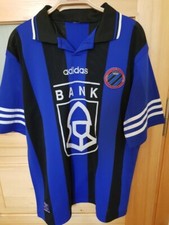 Club Brugge Vintage Home Football Shirt by Adidas, Size Large
