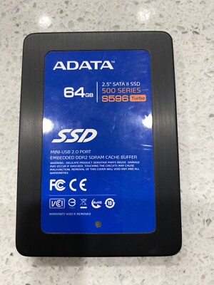 Adata S596 Turbo 64GB SATA-SSD 2.5'' Laptop Hard Drive Solid State Drive