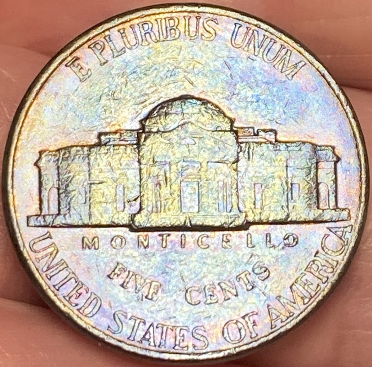 1997-D Jefferson Nickel Brilliant Rainbow Toned Coin #4 | eBay
