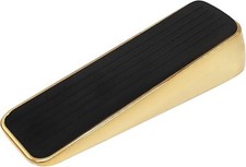 Select Hardware 03313 Decorative Rubber Brass Stop, Wedge, Anti Slip Door Holde