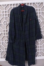 Polo Ralph Lauren Mens S/M Tartan Robe Plaid Navy Green Red Pony Cotton No Belt