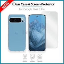 Fenzer Slim Shockproof Phone Case CLEAR+Screen Protector for Google Pixel 9 Pro