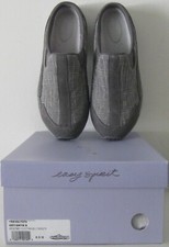 EASY SPIRIT TRAVELTIME 270 GRAY SLIP-ON FABRIC MULE CLOG 8.5M UNWORN WITH BOX
