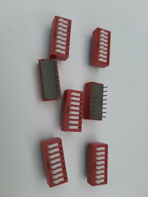 5 X SCHALTER WIPPE DIL 8-FACH GRAYHILL SCHALTER SIP/DIP - JD85570