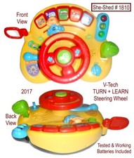VTech Turn Learn Driver Child Toy Steering Wheel 80166 2017 Interactive VGC