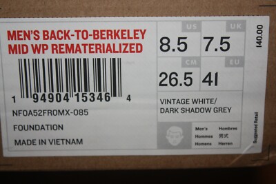 New In Box Men's The North Face Back-to-Berkeley Mid Winter Boots SHIP FREE US 