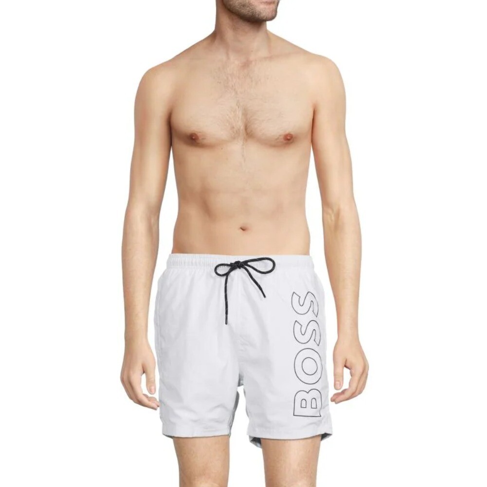 Hugo Boss Men's Swim Shorts Embroidered Boss Logo Casual Fully