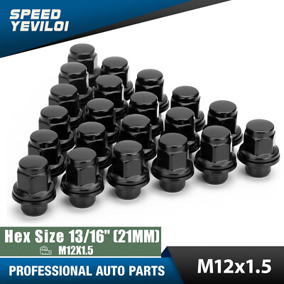 20pcs 12x1.5mm Wheel Lug Nuts Mag Seat for Toyota Camry Tacoma Highlander Models