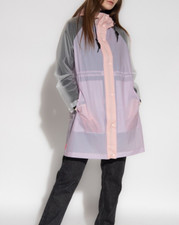 Hunter Play Transparent Waterproof Faded Rose Raincoat Jacket Nwt Free Gift 10-5