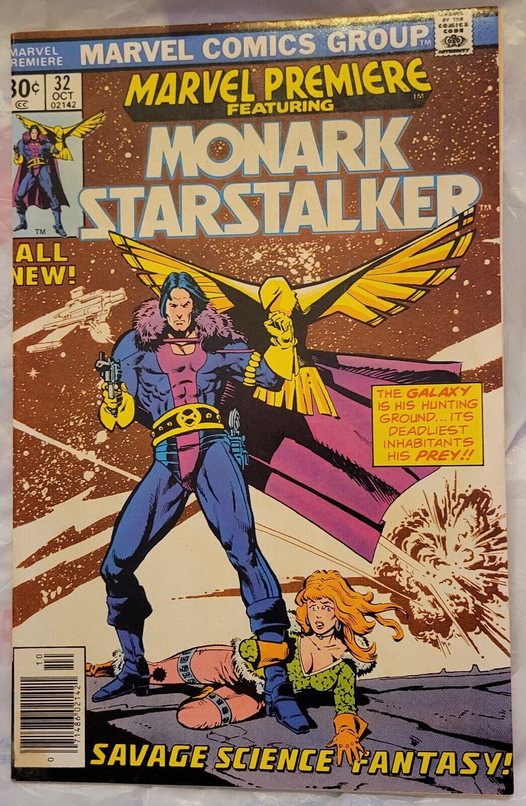 MARVEL PREMIERE #32 1976 Monark Starstalker 1st appearance Howard Chaykin