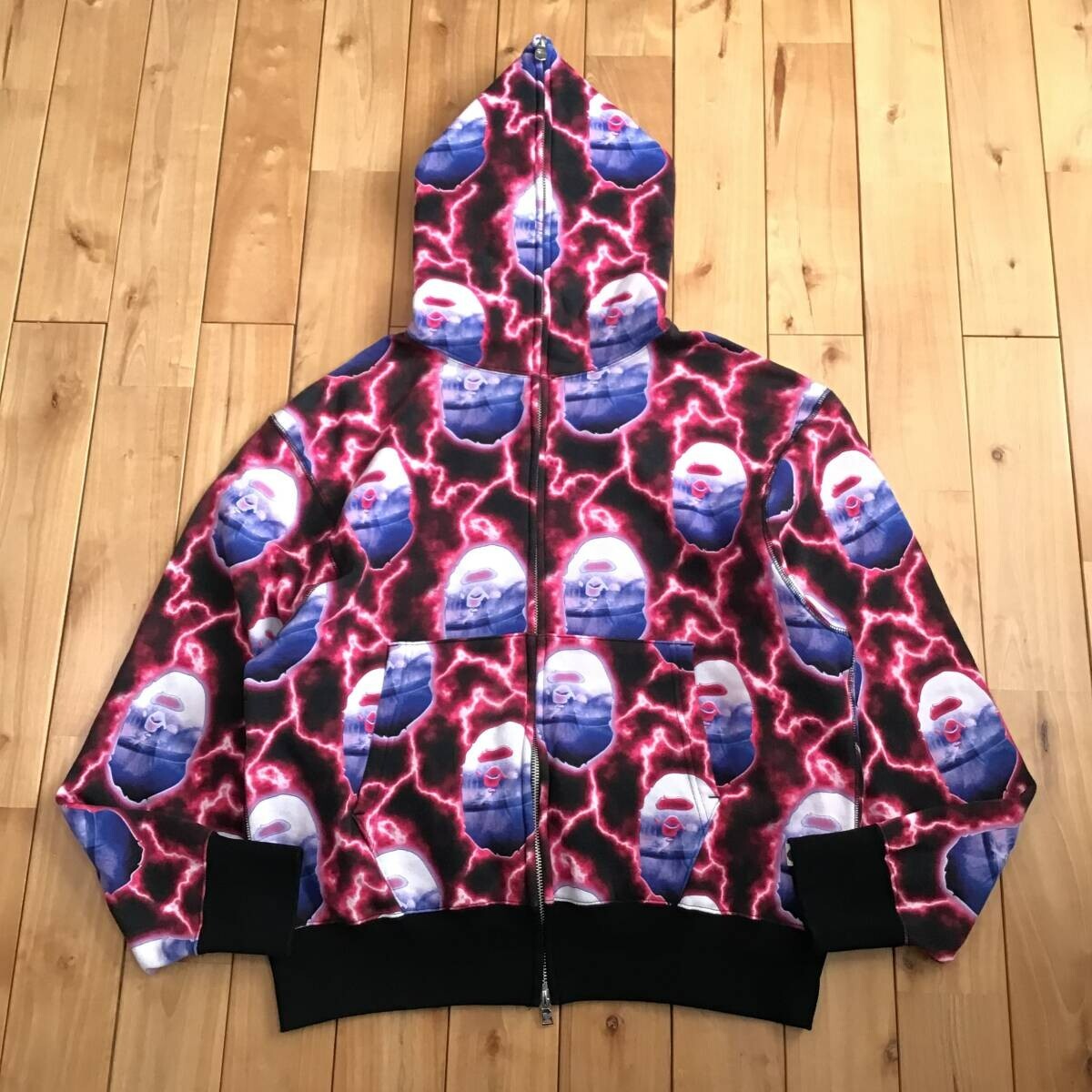 BAPE LIGHTNING full zip hoodie A Bathing Ape Size S | eBay