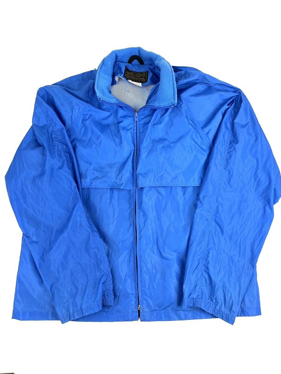 VINTAGE Eddie Bauer Jacket Mens L Blue Packable Vented Nylon VINTAGE Eddie Bauer Jacket Mens L Blue Packable Vented Nylon