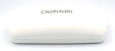 **SMALL** - NEW - AUTHENTIC - CALVIN KLEIN - WHITE - HARD EYEGLASSES CASE