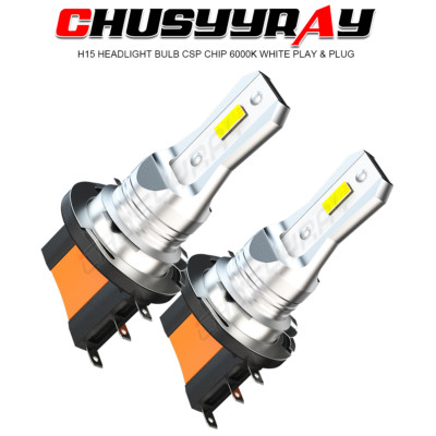 2* H15 LED Bulbs High Beam DRL Headlights Conversion Kit 40W 6000K Super Bright