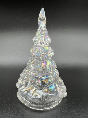 Vintage Iridescent Carnival Glass Christmas Tree Fairy Lamp Trains Teddy Bears - Picture 2 of 5